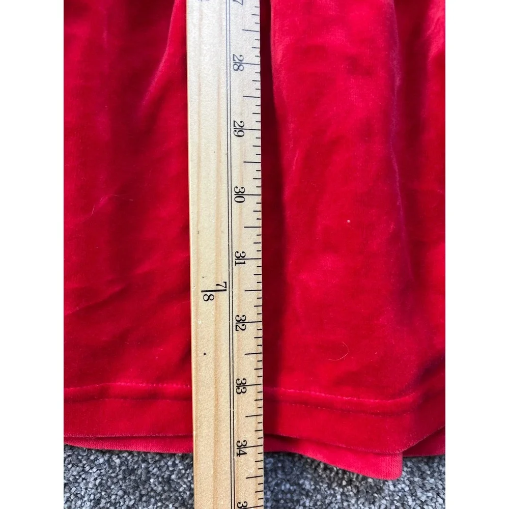 Hanna Andersson Red Velvet Tiered Ruffle Dress Girls Size‎ 150 Long Sleeve NEW